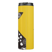 Entspannen - Gelber Funny Giraffe Thermosbecher (Rückseite)