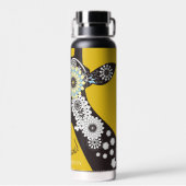 Entspannen - Gelber Funny Giraffe Trinkflasche (Rückseite)