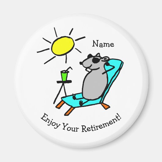 Entspannen Genießen Sie Ihre Pension Funny Magnet (Vorne)