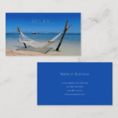 Entspannen / Hängematte Visitenkarte (Vorne/Hinten)