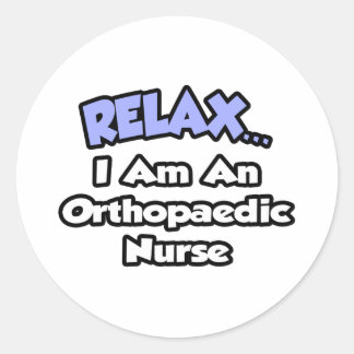 Entspannen .. Ich bin eine orthopädische Krankensc Runder Aufkleber