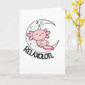 Entspannen im Axolotl Lovers, Niedlicher Tiere Rel Karte (Gelbe Blume)