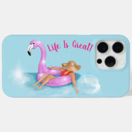 Entspannen im Pool auf einer heißen rosa Flamingo- Case-Mate iPhone Hülle