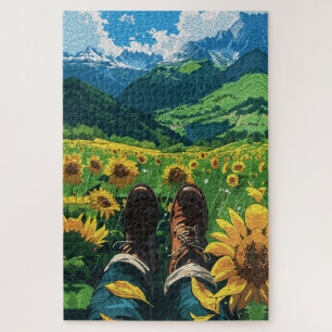 Entspannen im Sonnenblumenparadies Puzzle