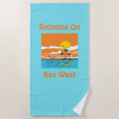 Entspannen im Westen - nautisch Strandtuch (Vorderseite)