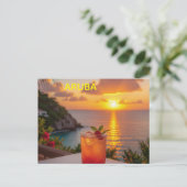 Entspannen in Aruba Feiertagspostkarte (Stehend Vorderseite)