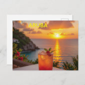 Entspannen in Aruba Feiertagspostkarte (Vorne/Hinten)