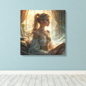 Entspannen in zauberhafter Atmosphäre Leinwanddruck (Insitu (Holzboden))