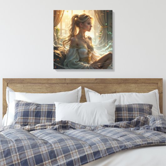 Entspannen in zauberhafter Atmosphäre Leinwanddruck (Insitu (Schlafzimmer))