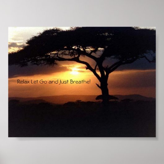 Entspannen Lass los und einfach atmen Poster (Vorne)