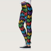 Entspannen, mehrfarbig, Retro Leggings (Links)