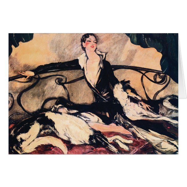 Entspannen mit Borzoi (Vorderseite (Horizontal))