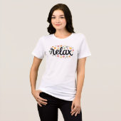 Entspannen mit Gänseblümchen Tri-Blend Shirt (Vorderseite voll)