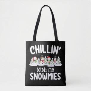 Entspannen mit meinen Schneemies Schneemann Weihna Tasche