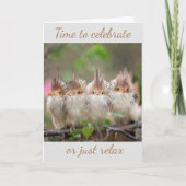 "ENTSPANNEN" ODER "FEIERFEIERN" MACHEN SIE SICH GL KARTE (Vorderseite)