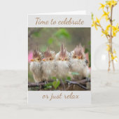 "ENTSPANNEN" ODER "FEIERFEIERN" MACHEN SIE SICH GL KARTE (Gelbe Blume)