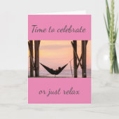 "ENTSPANNEN" ODER "FEIERFEIERN" MACHEN SIE SICH GL KARTE (Vorderseite)