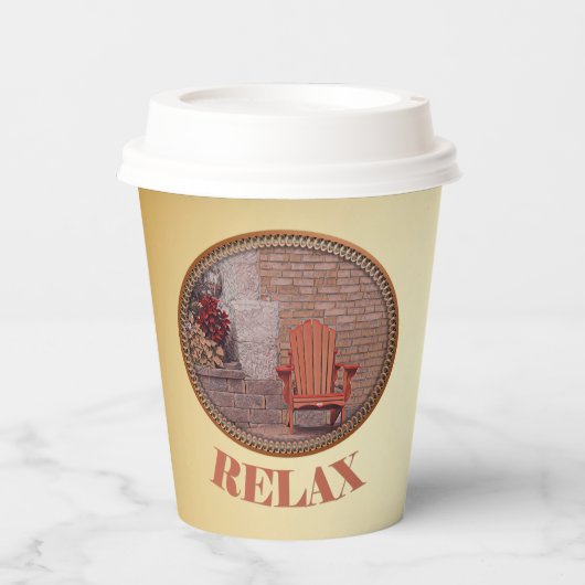 Entspannen - Papiercup Pappbecher (Vorderseite)
