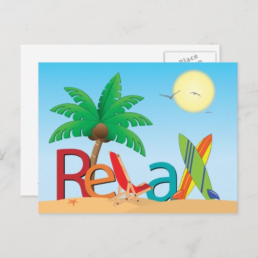 Entspannen Postkarte (Vorne/Hinten)