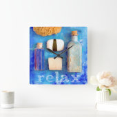 Entspannen Quadratische Wanduhr (Zuhause)