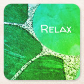 Entspannen Rechteckiger Pappuntersetzer (Vorderseite)