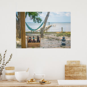 Entspannen Sie am Foto am Strand Poster