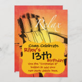 Entspannen Sie am Red Orange Adirondack Sessel Sum Einladung (Vorne/Hinten)