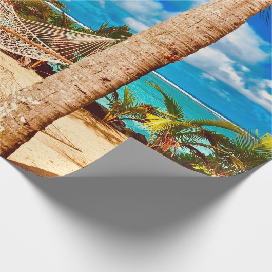Entspannen Sie am Strand der tropischen Karibik Geschenkpapier (Ecke)