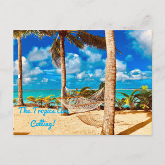 Entspannen Sie am Strand der tropischen Karibik Postkarte