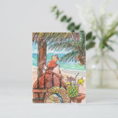 Entspannen Sie am Strand Postkarte (Stehend Vorderseite)