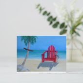 Entspannen Sie am Strand Postkarte (Stehend Vorderseite)