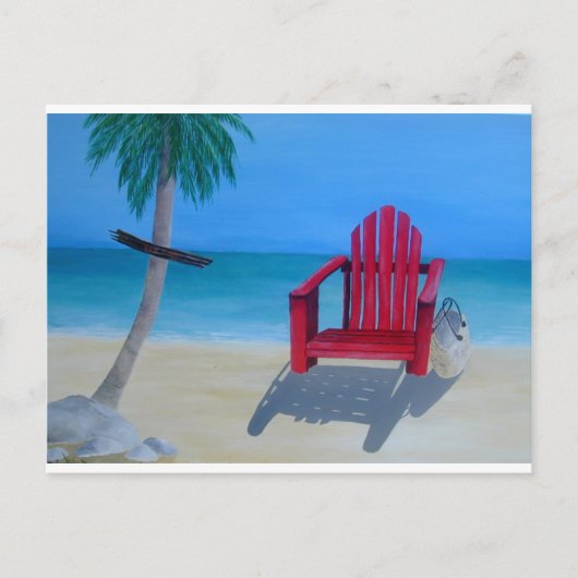 Entspannen Sie am Strand Postkarte (Vorderseite)