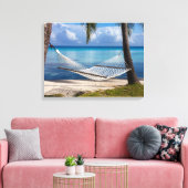 Entspannen Sie auf einer Hängematte zwischen zwei Leinwanddruck (Insitu (Wohnzimmer))