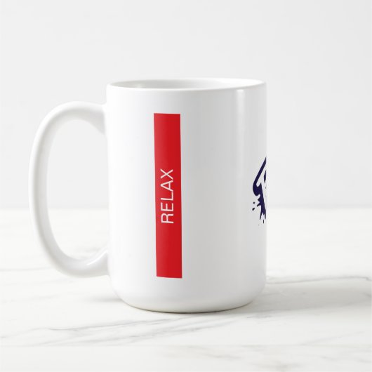 Entspannen Sie bei klassischer Tasse, 11 oz Kaffeetasse (Links)