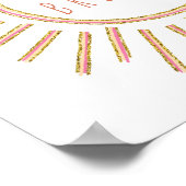 Entspannen Sie beim Motivierend Zitat Gelb Rosa Poster (Ecke)