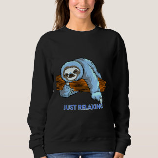 Entspannen Sie einfach die blaue Fahne Sweatshirt