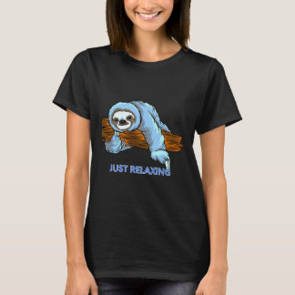 Entspannen Sie einfach die blaue Fahne T-Shirt