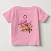 Entspannen Sie Flamingo mit tropischen Blume Aloha Baby T-shirt (Rückseite)