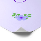 Entspannen Sie Ihre Lila Babydusche Personalisiert Poster (Ecke)