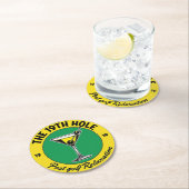 Entspannen Sie im 19. Loch After Golf Runder Pappuntersetzer (Vor Ort)