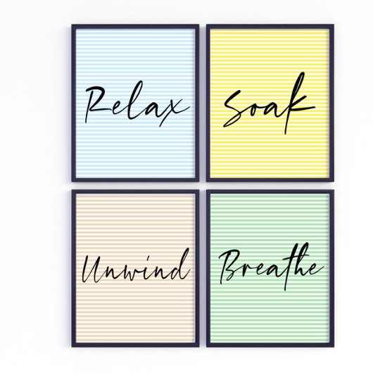 Entspannen Sie im Bad Bilderwand Sets