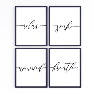 Entspannen Sie im Bad Bilderwand Sets