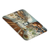 Entspannen Sie im Café Portland Oregon Magnet (Rechte Seite)