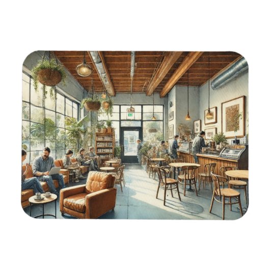 Entspannen Sie im Café Portland Oregon Magnet (Horizontal)
