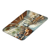 Entspannen Sie im Café Portland Oregon Magnet (Linke Seite)