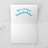 Entspannen Sie im Pool auf einem Sprinkle-Dampf-Fl Dankeskarte (Innenseite)