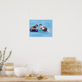 Entspannen Sie im Pool Poster (Küche)