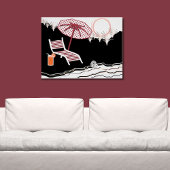 Entspannen Sie in einem der Liegestühle und Cockta Poster