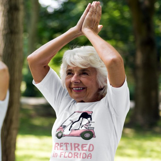Entspannen Sie in Florida Golf Cart und Flamingo T-Shirt
