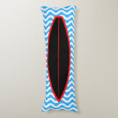 Entspannen Sie schwarz blaue Waves Surfen Kissen (Vorderseite Vertikal)